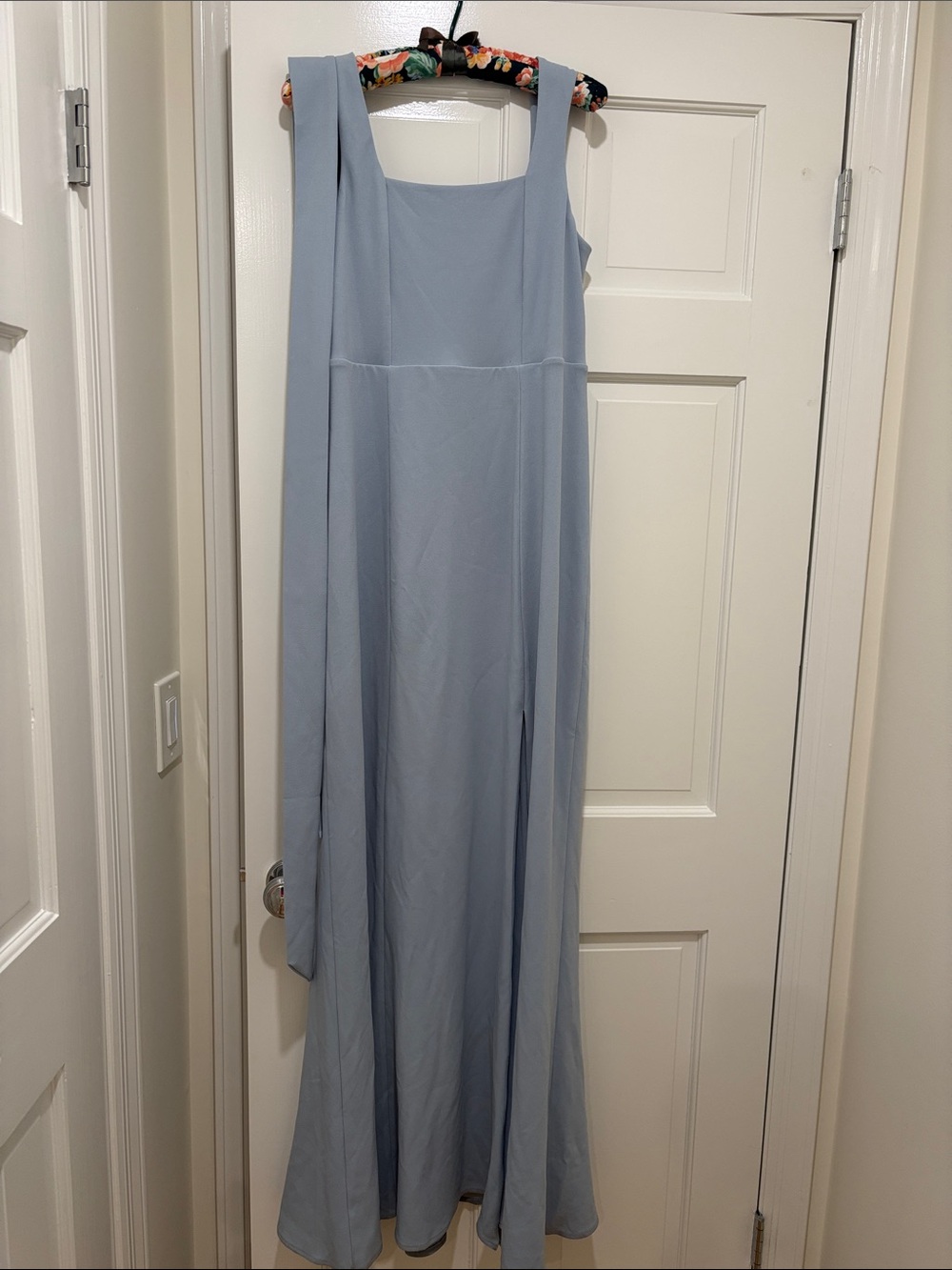 Show Me Your MuMu Powder Blue Square-Neck Maxi Dress